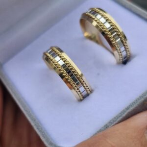 Aliança Bodas de Prata X 18K - Imagem 2