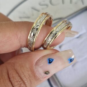 Aliança Bodas de Prata XIll 10K - Imagem 2