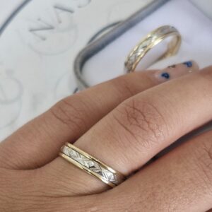Aliança Bodas de Prata XIll 10K - Imagem 4