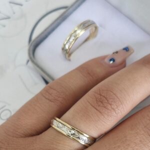 Aliança Bodas de Prata XIll 10K - Imagem 5