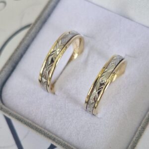 Aliança Bodas de Prata XIll 18K - Imagem 1
