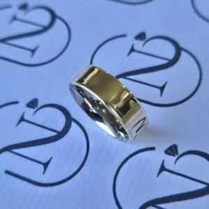 Aliança Elegancy 6mm Ouro 10K com forro de aço - Imagem 3