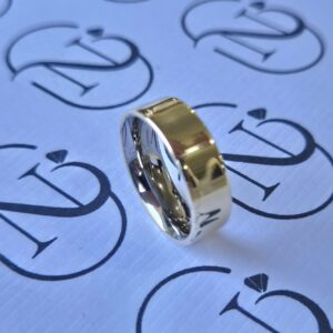 Aliança Elegancy 6mm Ouro 10K com forro de aço - Imagem 5