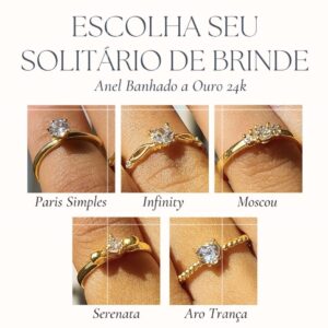 Aliança Lia 5mm Ouro 10K com forro de aço - Imagem 5