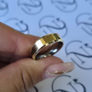 Aliança Sofia 6mm Ouro 10K com forro de aço - Imagem 4