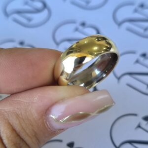 Aliança Lia 7mm Ouro 10K com forro de aço - Imagem 4