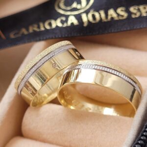 Aliança Bodas de Prata III 18k - Imagem 5