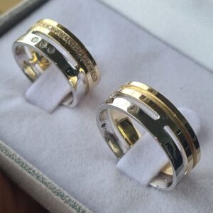 Aliança Bodas de Prata IV 18k - Imagem 2