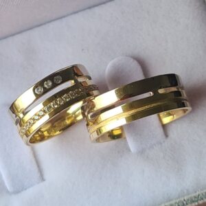 Aliança Bodas de Prata IV 18k - Imagem 3