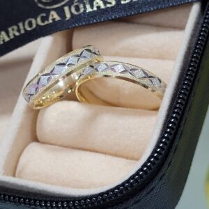 Aliança Bodas de Prata I 18k - Imagem 3