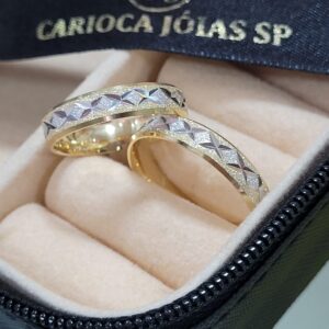 Aliança Bodas de Prata I 18k - Imagem 4