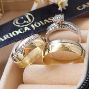 Aliança Bodas de Prata II 18k - Imagem 4