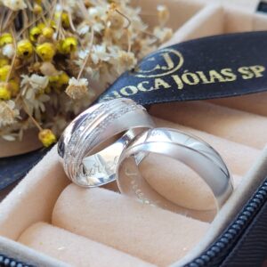 Aliança Bride 18k Ouro Branco - Imagem 1