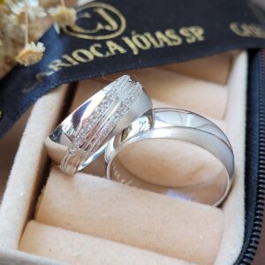 Aliança Bride 18k Ouro Branco - Imagem 4