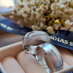 Aliança Bride 18k Ouro Branco - Imagem 5