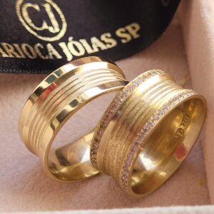 Aliança Cherry 9mm  18K - Imagem 2