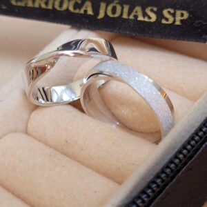 Aliança Infiniti Ouro Branco 18K - Imagem 3