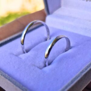 Aliança Lia 2mm Ouro Branco 18k - Imagem 1