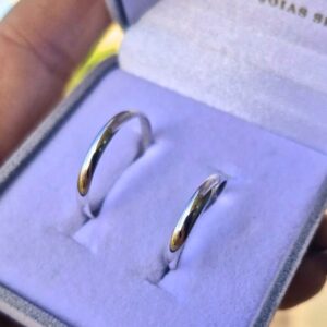 Aliança Lia 2mm Ouro Branco 18k - Imagem 2