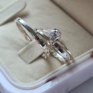 Aliança Sofia III 2mm polida e diamantada - Imagem 5