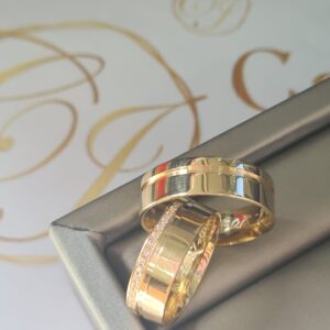 Aliança Viena Polida 6mm Ouro 10K - Imagem 3